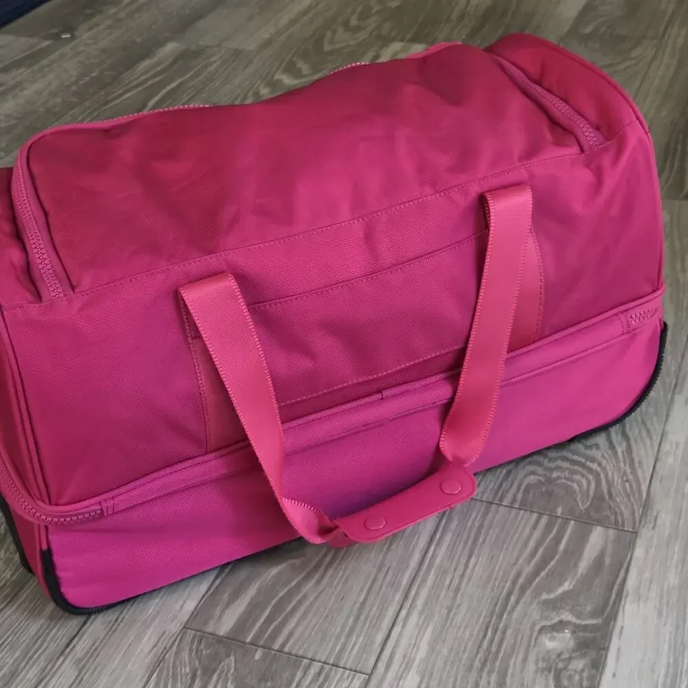 Calpak Stevyn Rolling Duffel Dragonfruit Pink Luggage Travel Wheeled